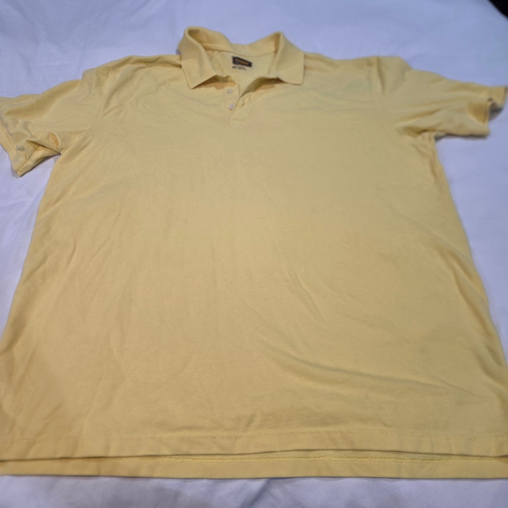 Foundry Supply Co Polo Shirt Mens 2XLT Yellow Excellent Cotton Pique Big Tall